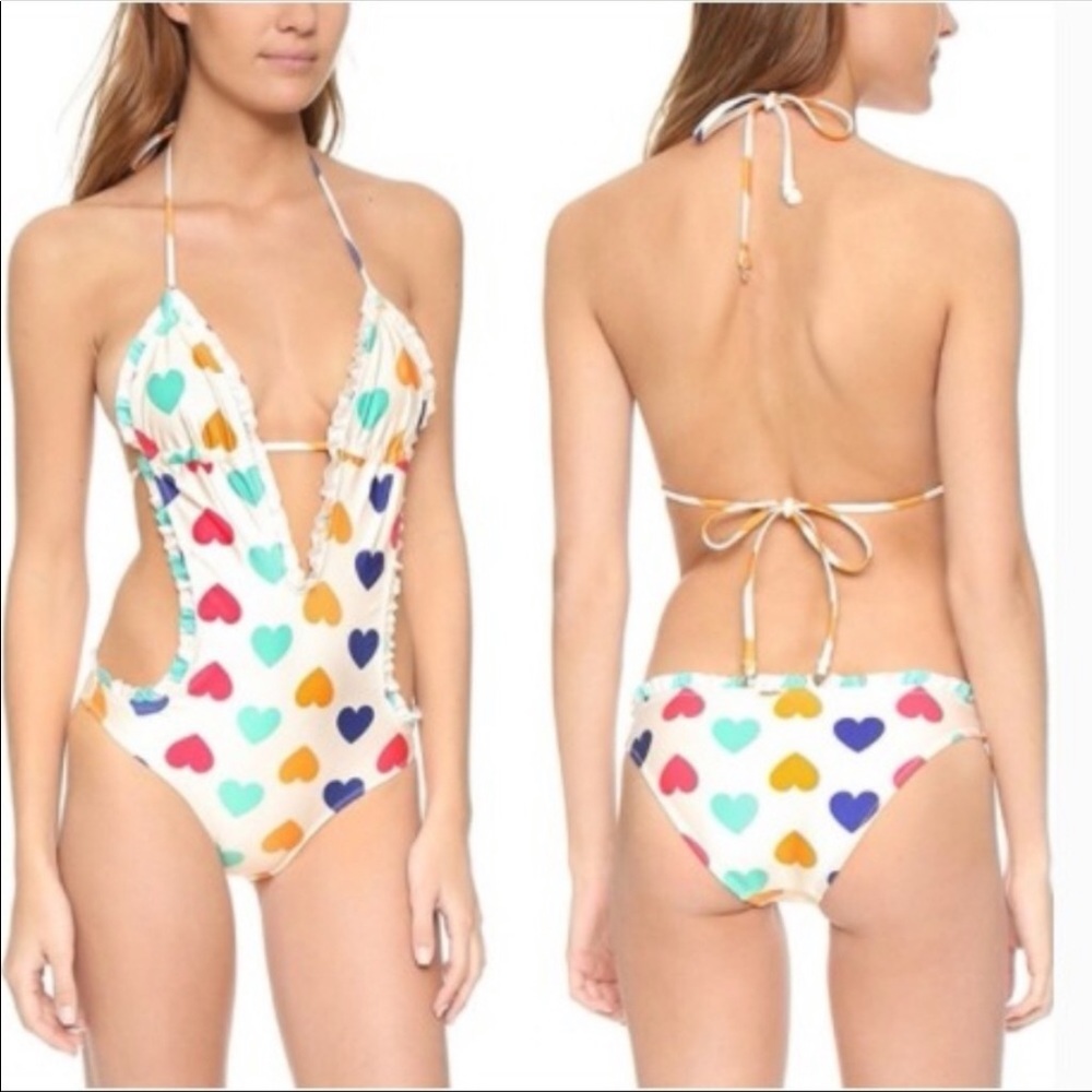NWT Wildfox Vintage Hearts Swimsuit